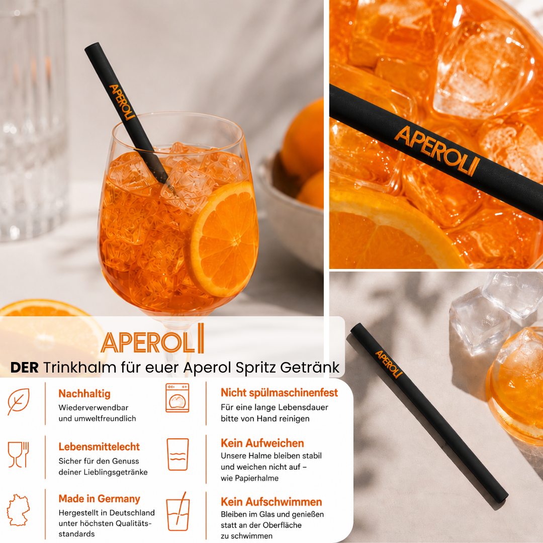 Pajitas para beber Aperol "APEROLI"