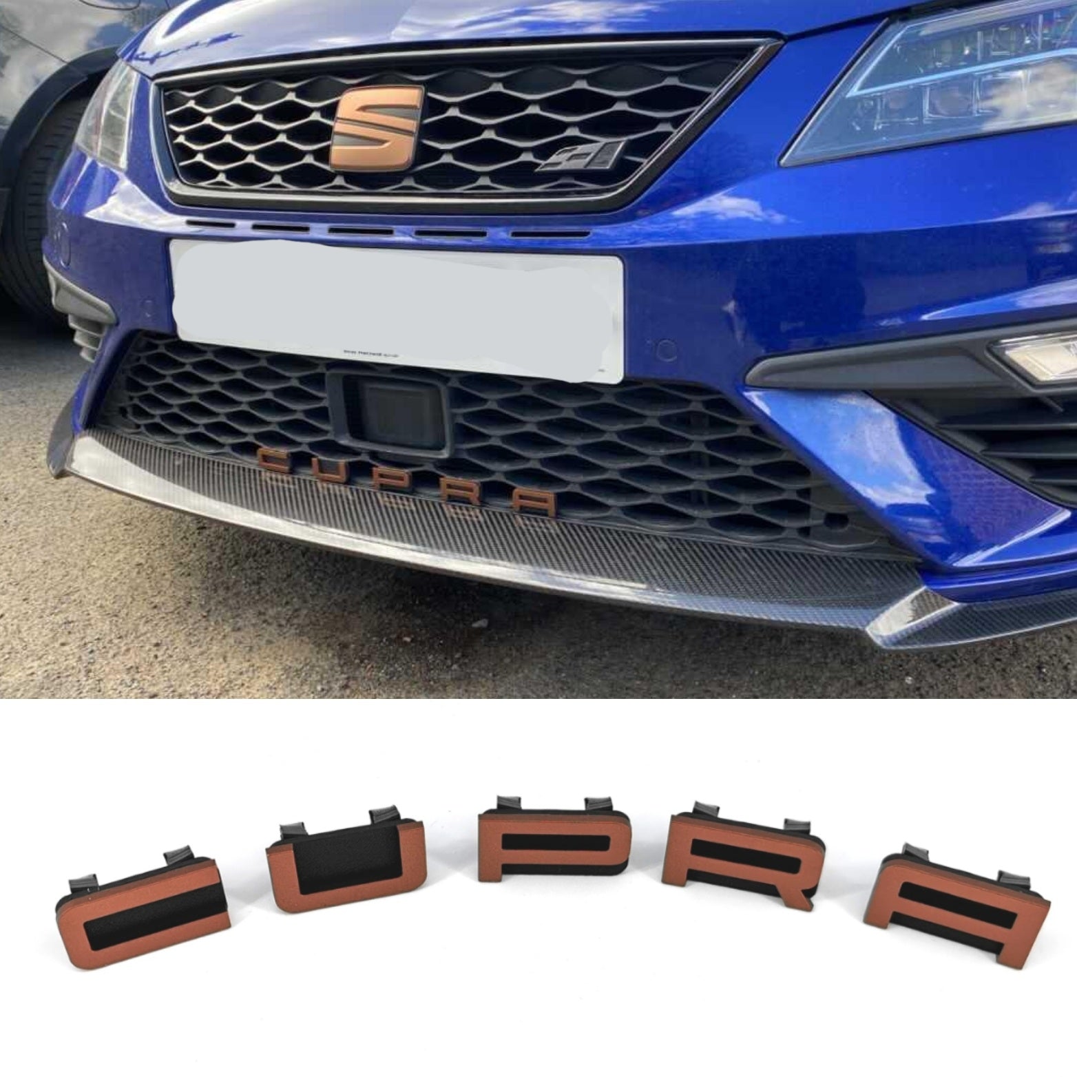 Letras originales de Cupra para el CUPRA 5F en color cobre