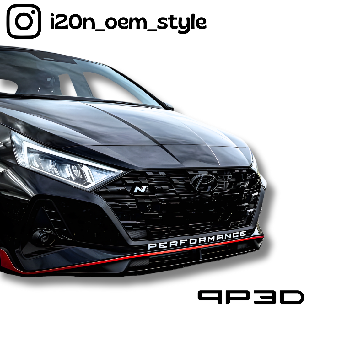 Performance Schriftzug in Weiss