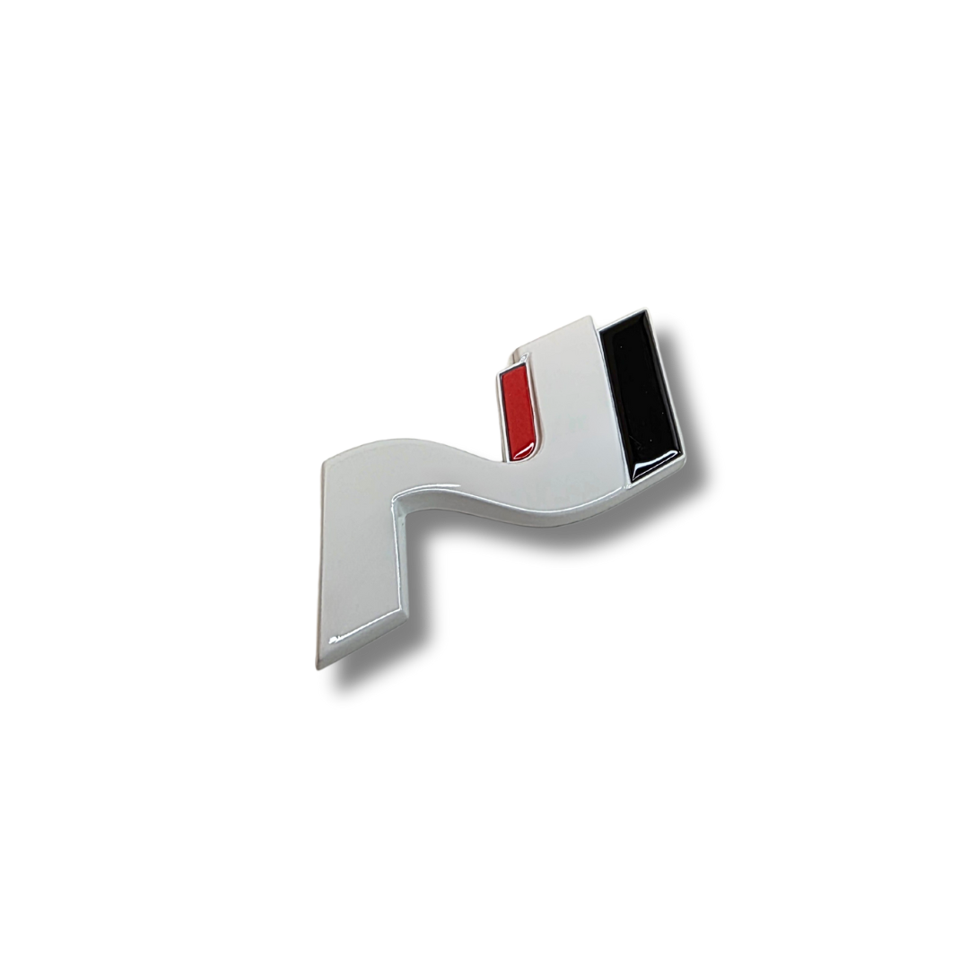 N Logo Emblem Hyundai i20N & i30N & Kona N front grille in custom color